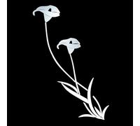 Autocollant mural 3D en acrylique avec fleur miroir pour décoration d'intérieur, décoration murale légère et amovible pour TV, mur, canapé, mur et armoire (argenté)