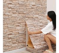 Autocollant mural 3D Imitation brique, 77x70/35x30cm, décoration de chambre à coucher, maison, papier peint auto-adhésif imperméable pour salon, DIY bricolage, 1 à 30 pièces starry white