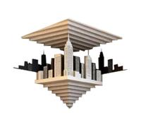 Autocollant mural 3D Impossible Corners qui remodèle la réalité - Art mural 3D - Illusion d'optique - Cube stéréoscopique 3D - Amovible - Art mural graphique - Illusion abstraite (G)