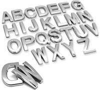 Autocollant mural 3D lettre argent 70 mm, lettre J