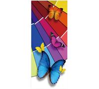 Autocollant Mural 3D Motif Dragon Marron, 77 X 200 Cm, Décoration pour Porte Intérieure De Salon, Blue Butterfly