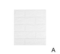 Autocollant Mural 3d Motif Pierre Brique, Mousse Douce Écologique, Rénovation, Revêtement Mural Auto-Adhésif Imperméable, Panneau, Bricolage