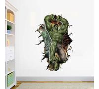 Autocollant Mural 3d Super-Héros Pour Chambre D'enfants, Adhésif Mural Pour Cadeau De Garçon, Fresque Pour Pépinière