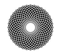 Autocollant mural à motif géométrique, effet visuel, illusion d'optique géométrique, vinyle, mur, salle de classe, école-XL-110x110cm-Black