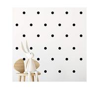 Autocollant mural à pois (112 autocollants) | Facile à décoller, coller et sans danger sur les murs peints | Déco à pois en vinyle amovible | ensemble de feuilles de papier (noire)