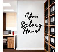 Autocollant mural amovible en vinyle pour salle de classe You Belong Here - Noir