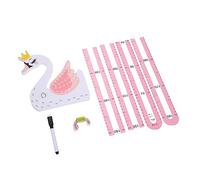 Autocollant Mural Amovible Toise Garçon et Filles 3d Animaux Rose 1 Set | Papier Réutilisable, Motif Cartoon Créatif, pour Boutiques de Jouets et Maternelles