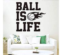 Autocollant mural amusant en vinyle avec motif joueur de basket-ball, décoration murale pour salon, famille, garçons, adolescents, école et amateurs de basket-ball, 43,2 x 43,2 cm