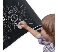 Autocollant mural au tableau - Graffiti de la maternelle Stickers muraux de dessin | Enseignement de bureau épaissis Stickers de tableau blanc | Un décalque amovible et coupé de 200x45 cm avec une fin