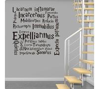 Autocollant mural autocollant mural pour les décalcomanies d'art mural de sorts, noir, 71x71 cm