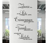 Autocollant mural avec phrase « La maison est où il est le amour » avec phrase sirène pour couloir, entrée, maison, amour, sticker mural décoration en vinyle pour salon