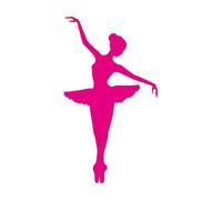 Autocollant mural ballerine danseuse de classe danse ballet vinyle chambre d'enfant intérieur stickers muraux Art décoration de la maison-XL-84x145cm-Rose Red