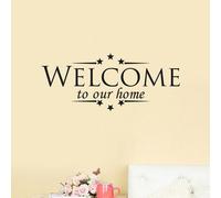 Autocollant Mural Bienvenue Dans Notre Maison, Papier Peint Décoratif Pour Salon Et Chambre À Coucher, Décor Moderne Pour La Maison