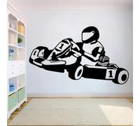 Autocollant mural Black Extreme Racing Kids Room Décoration murale Art Autocollant voiture Room Boys Room Décoration Maison