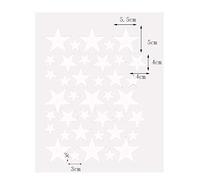 Autocollant mural bricolage étoiles pour décoration chambre d'enfants chambre d'enfant - Blanc 39 pcs étoiles
