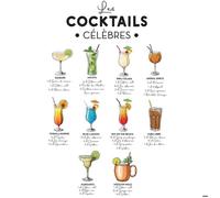 Autocollant mural cocktails célèbres