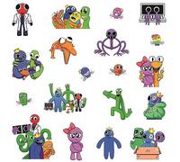 Autocollant mural d'art arc-en-ciel amis pour chambre d'enfant, autocollant mural 3D anime dessin animé DIY auto-adhésif amovible décor de fond