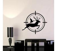 Autocollant mural de chasse Hobby Canard Cerf Cible Garage Man Cave Salon Home Decor Porte Fenêtre Vinyle Stickers Art Papier peint 74 x 79 cm