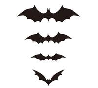 Autocollant mural de chauve-souris Halloween Decoration - Autocollant de chauve-souris réaliste 3D pour une utilisation intérieure/extérieure pour créer une atmosphère 60pcs