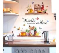 Autocollant mural de cuisine en PVC, amovible et imperméable, adapté pour la cuisine, la salle à manger, le balcon et la décoration d'espace commercial