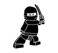 Autocollant mural de dessin animé Legoings Gamer Room Art Sticker mural en vinyle imperméable pour chambre d'enfants Chambre de garçons-S-31x42cm-Black