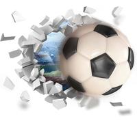 Autocollant mural de football Autocollant mural 3D Décalcomanie murale révolutionnaire Autocollant mural Chambre d'enfant Chambre