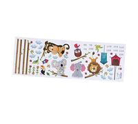 Autocollant Mural de Taille pour Garçon et Filles, Zoo Animal, Pvc | Sticker Adhésif Auto Collant, pour Miroir ou Porte, Chambre de Jeu, sans Endommager la Surface