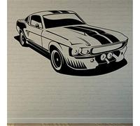 Autocollant mural de voiture Mustang Shelby Muscle Car Wall Art Sticker Decal Salon Home Decor,Black,72x42cm
