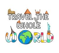 Autocollant mural de voyage avec inscription « Seven Wonders of World » - Dimensions : 101,6 x 71,1 cm