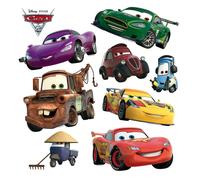 Autocollant mural Disney Cars vert, jaune et rouge - 600220 - 30 x 30 cm
