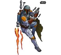 Autocollant mural Disney Star Wars Boba Fett bleu, gris et orange - 612419 - 127 x 200 cm