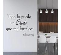 Autocollant mural en espagnol « I can do all things through christ who strengthens me »