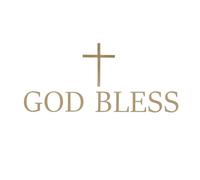 Autocollant Mural en PVC avec Croix Dieu Bénisse Autocollants Dieu Bénisse Toile de Fond Dieu Bénisse Bannière Dieu Bénisse Décorations de Baptême Dieu Bénisse