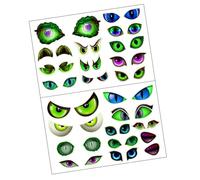 Autocollant mural en PVC imperméable pour fenêtre, porte, meubles, Halloween, yeux effrayants