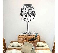 Autocollant Mural En Verre De Vin Décalque Français De Décoration De Maison De Bar De Cuisine Française Stickers Salon Cuisine Chambre Papiers Peints Muraux De La Famille 111x51cm