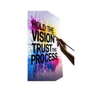 Autocollant mural en vinyle avec citation Hold The Vision Trust The Process Positive Mindset Positive Life Vibes pour maison, murs, chambres, fenêtres, chambre à coucher, taille (50,8 x 50,8 cm)