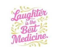 Autocollant mural en vinyle avec citation « Laughter is The Best Medicine Lighthearted » - Pour maison, mur, chambre, fenêtre, chambre à coucher - Taille : 30,5 x 30,5 cm