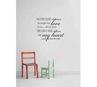 Autocollant mural en vinyle avec citation « No One Else Will Ever Know The Strength of My for You After All, You are The Only Ones » - Décoration murale élégante - Taille : 35,6 x 35,6 cm