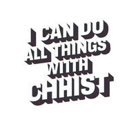 Autocollant mural en vinyle avec inscription « I Can Do All Things with Christ Empowered » pour maison, murs, chambres, fenêtres, chambre à coucher, taille (30,5 x 30,5 cm)