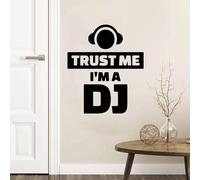Autocollant mural en vinyle avec inscription « I'm a DJ Sentence » pour décoration de salon - 43 x 50 cm