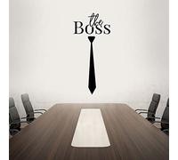 Autocollant mural en vinyle pour bureau, motif patron cravate, 57 cm x 127 cm