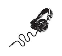 Autocollant Mural en Vinyle pour Casque d'écoute - Music Art DJ Diecut Décalcomanie résistante aux intempéries - Décor Décor Silhouette - Sticker Musique - Sticker Casque d'écoute