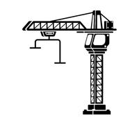 Autocollant mural en vinyle pour décoration de chambre d'enfant, grue de chantier, camion de construction, salle de jeux pour garçons-XL-110x127cm-Black