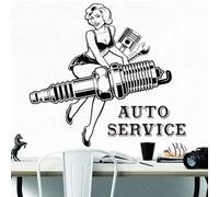 Autocollant mural en vinyle pour réparation de voiture Motif fille sexy 50 x 47 cm