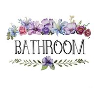 Autocollant mural en vinyle pour salle de bain avec citations britanniques en PVC mat pour décoration de porte de WC et lignes directrices (français non garanti)