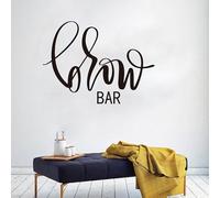 Autocollant mural en vinyle pour salon de beauté pour chambre à coucher, salon, barre de cils tendance, 45 cm x 33 cm