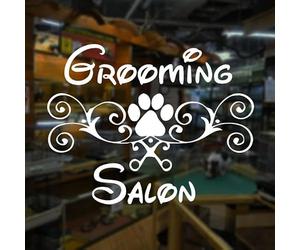 Autocollant mural en vinyle pour salon de toilettage pour animal domestique, décoration intérieure, décoration d'intérieur, décoration d'intérieur, décalcomanies pour fenêtre, papier peint 42 x 33 cm