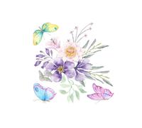 Autocollant Mural Fleur Papillon, Étiquette Décorative Pour Réfrigérateur, Armoire, Toilettes, Décor Pour Chambre, Salon Moderne