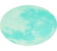 Autocollant mural fluorescent Cyan Green Light Moon Design Autocollant décoratif auto-adhésif Décalque