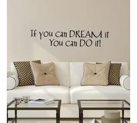 Autocollant mural « If You can Dream It You can do it » pour décoration de la maison, papier peint inspirant anglais, 100 x 22 cm
